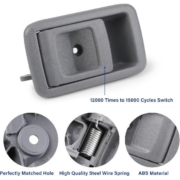 Pair Of Ide Interior Door Handles For Toyota Tacoma 2001 2002 2003 2004, 4Runner 1996-2002, Camry 1987-1991,Gray