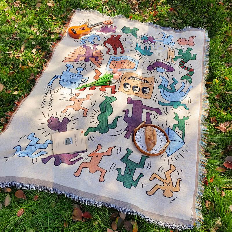 Bohemian Knitted Outdoor Mat & Blanket