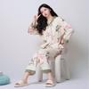 Women's Cotton Long Sleeve Cardigan Pajama Set - Casual Loose Fashion for Spring and Autumn
