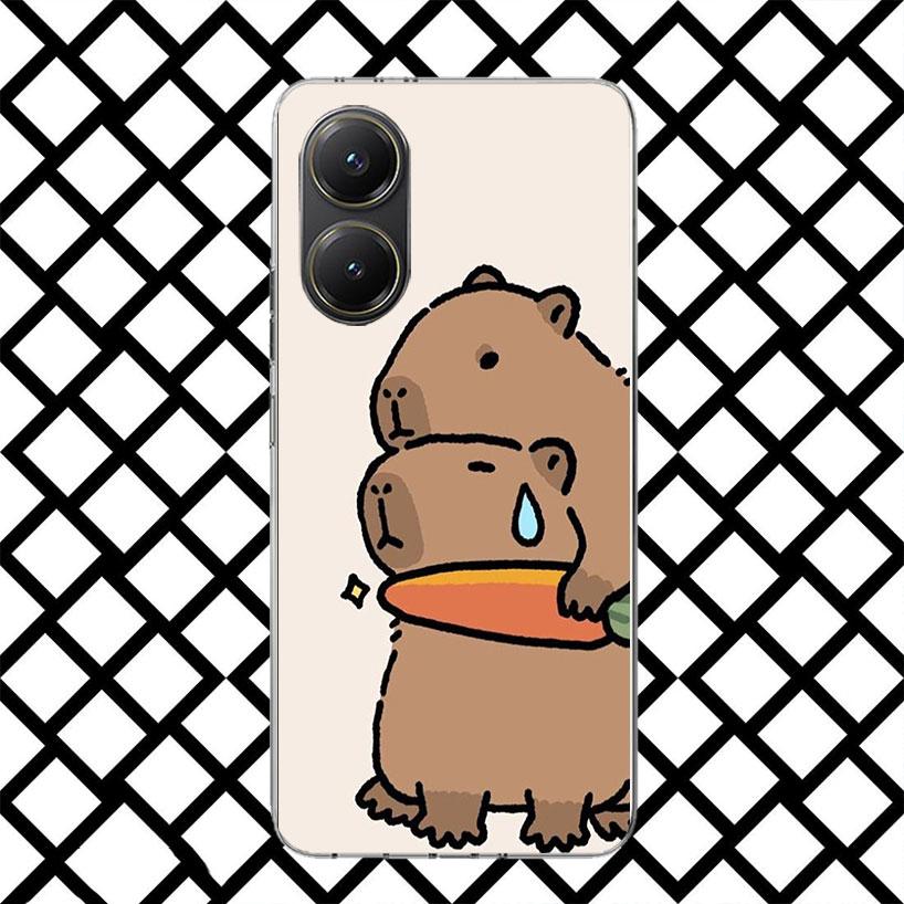 Funny Capybara Cartoon Animal Phone Case for Xiaomi Poco F7 Ultra X7 X6 X5 Pro X4 Gt M8 M7 Redmi 15 15C 13 13C 12 12C Soft Cover