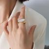 Fashion Cute Shell Irregular Rings For Women Girls Elegant Temperamental Gold Color Zircon Open Adjustable Ring Jewelry