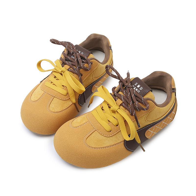 Atmosphere moral training shoes women's leather spring new inner height increase soft sole mango head ugly cute leisure sports Forrest Gump shoes