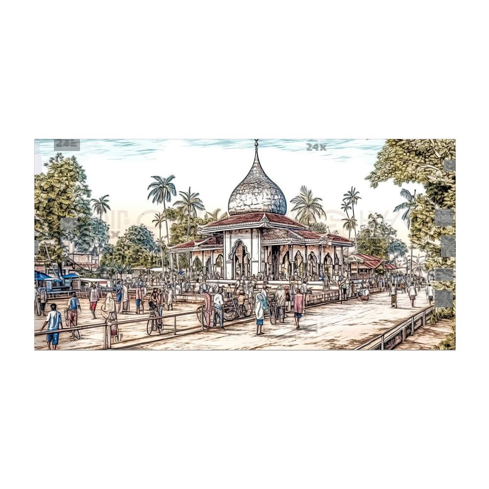 Vintage Medieval Famous Castle Canvas Art Painting Nordic Living Room Home Office Prints Wall Ancient World Fantasy City Landscape Posters Decor Mural