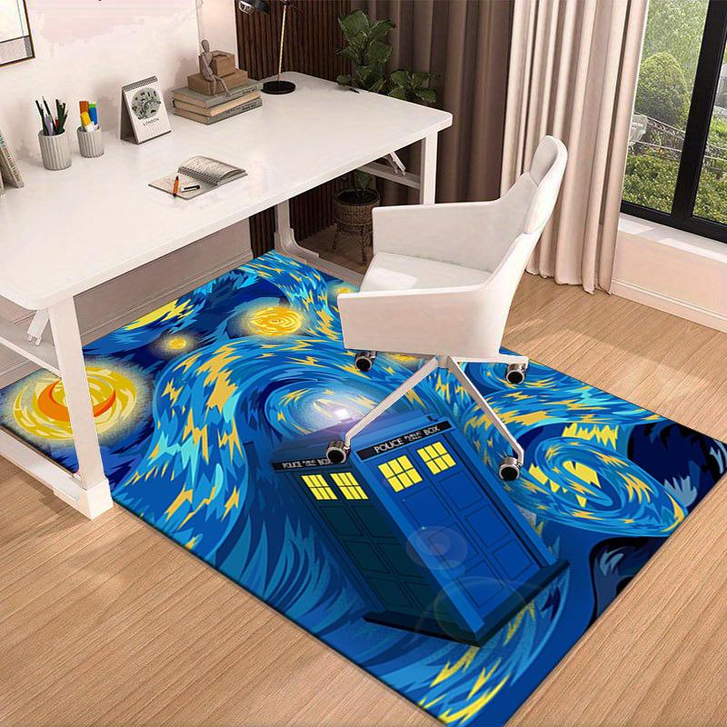 Tardis In Starry Night Carpet, Chair Rug,Rug for Office Bedroom Living Rooms, Doormat Decor Fan Gift Christmas Gift