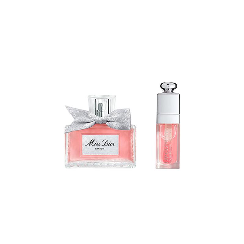 DIOR Perfume Two-piece set: Miss Parfum 35ml+#001 Pink lip gloss oil