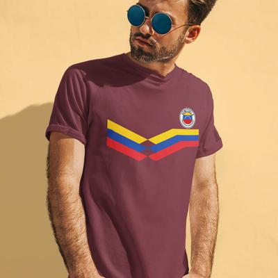 Herren VENEZUELA T-Shirt Retro Streifen Copa America Fußball T-Shirt 2024 Venezolanisch