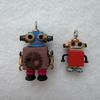 Original Handmade Steampunk Robot Wood Pendant Necklace