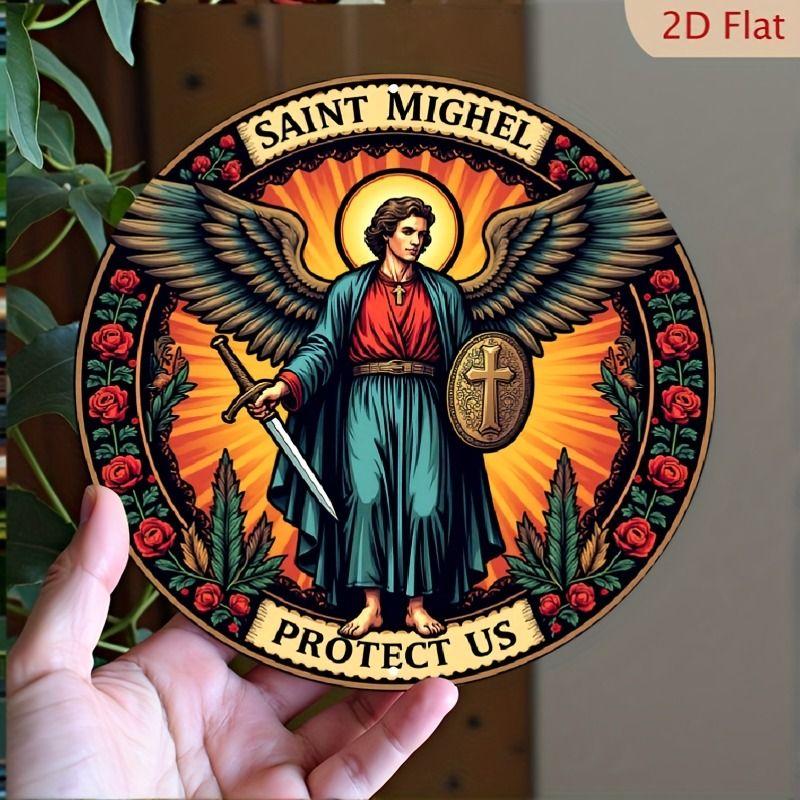 Retro Round Metal Panel for Living Room Bedroom Garage