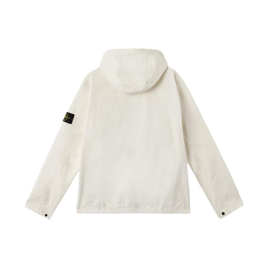 STONE ISLAND Solid Color Zip-Up Hooded Long Sleeve Jacket Men Jackets Ivory K1S1541000-91S0010-V0093