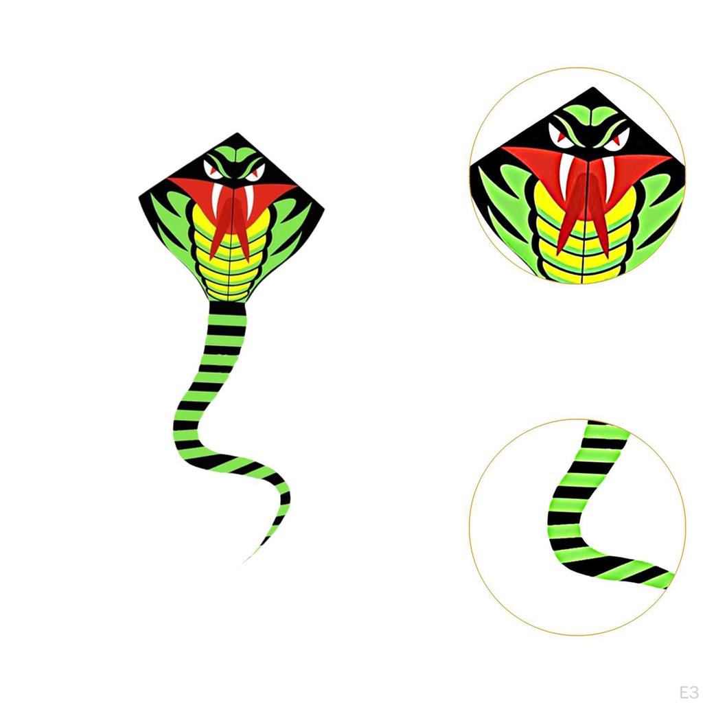 Drachen in Schlangenform Extra Groß Aktivität Einfache Steuerung Flugspielzeug Einleiner für Hinterhof Kinder