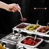Stainless Steel Divided Condiment Dispenser Set