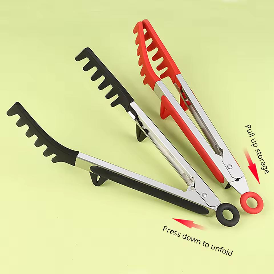 Spaghetti Clip Anti-scalding Handle Silicone Noodle Tongs Non-slip for Household Kitchen Tools and Food Clips Kitchen Outdoor