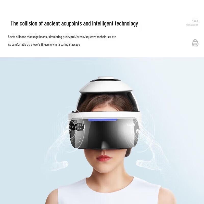 CLORIS Electric Head & Eye Sleep Massager Helmet