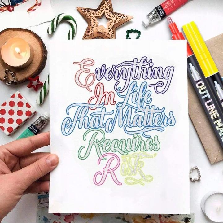 Magic glitter markers with double line effect - set of 8 colors