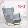 Diana Rocking Chair, Scandinavian, Family Meble, Grey, Light Grey