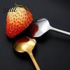 Snack Löffel Gold Teelöffel für Stahl Löffel Kaffee Beschichtet Edelstahl Rund Klein Dessert Dessert Kreativ Rühren Eiscreme Leicht