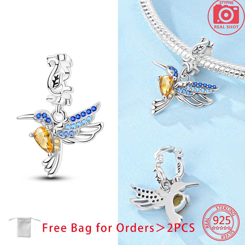 Charms Copper Birds Animal Beads Fit Bracelet Necklace Accessories Bead Jewelry Making Fine Jewelry Gift Diy