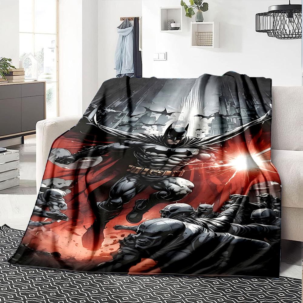 1pc Batman Cityscape Flannel Blanket Soft Warm Throw for Home, Office, Travel, All-Season Cozy Bedding GiftL1188
