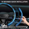 2Pcs Car Steering Wheel Covers Booster Micro Fiber Leather Auto Interior Decorative Accessories Glossy Carbon Fiber Looking