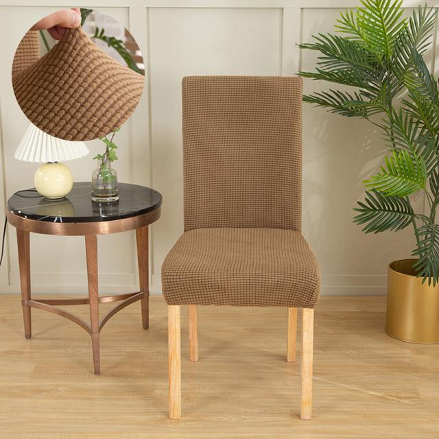 Anti -Dirty Jacquard Chair Covers Soild Colour Soft Spandex Chair Slipcovers Dust Proof Protective For Dining Room Kitchen Home