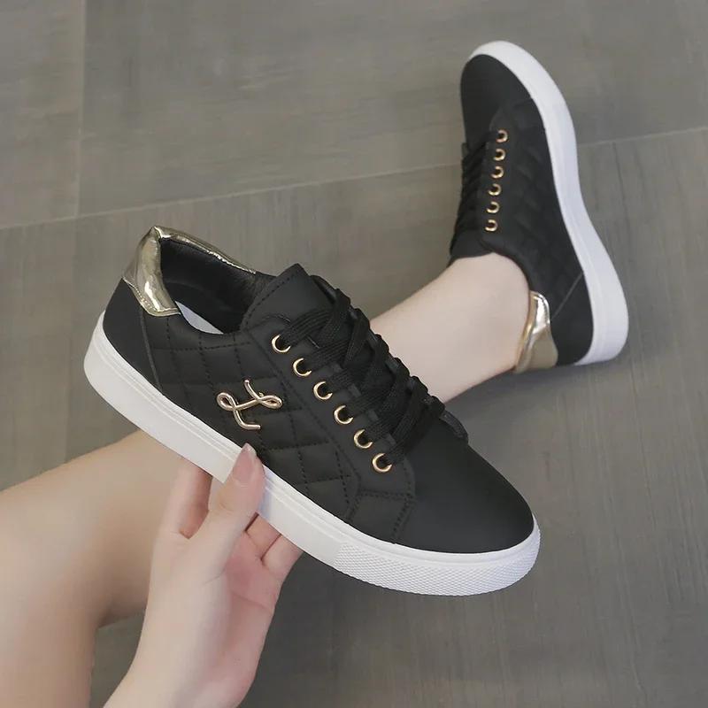 Women's Sneakers Fashion Breathable Flats Woman Soft Sole Casual Walking Vulcanized Shoes Women White Sneakers Zapatos De Mujer