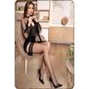 Retro Metal Tin Sign Pin Up Girl Art Black Lace Wall Decor Man Cave Bar