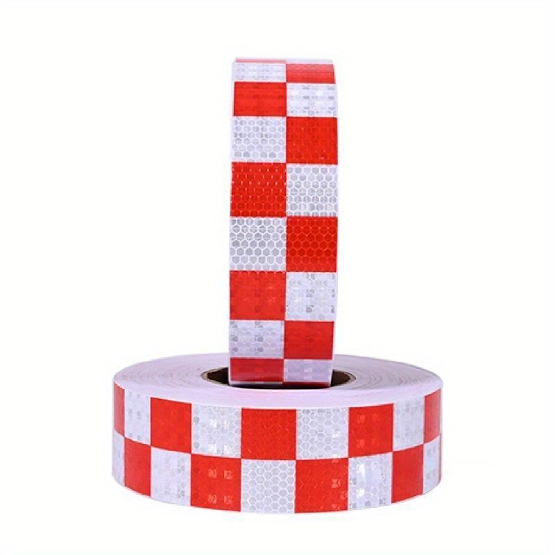 PVC Reflective Sticker Square Grid Checkered Pattern Reflector Tape Fluorescent Reflect Film for Truck Car Road