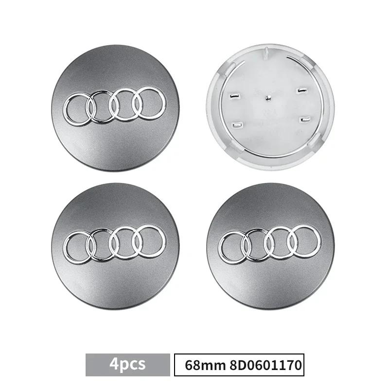 For A1 B5 Hub Caps Hot For A1 60/61/68/69mm A1 Emblem Badge Car Wheel Center Hub Cap Covers Auto Rim Cover For A1 TT Q2 Q3 Q4 Q5 D2