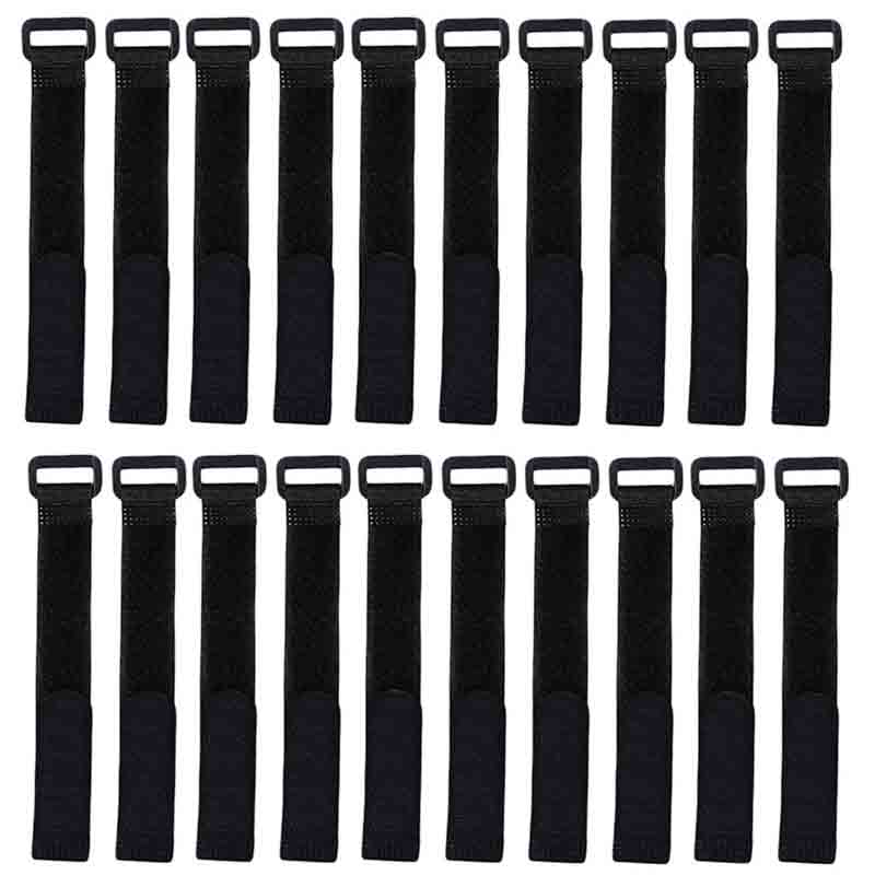 10Pcs/Set Reusable Fishing Rod Tie Holder Strap Suspenders Fastener Hook Loop Cable Cord Tie Belt Fishing Tackle Box Accessories