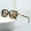 New European And American Style Men'S Aviator Glasses Retro Double Bridge Square Frame Sunglasses  Ready Stock 62014