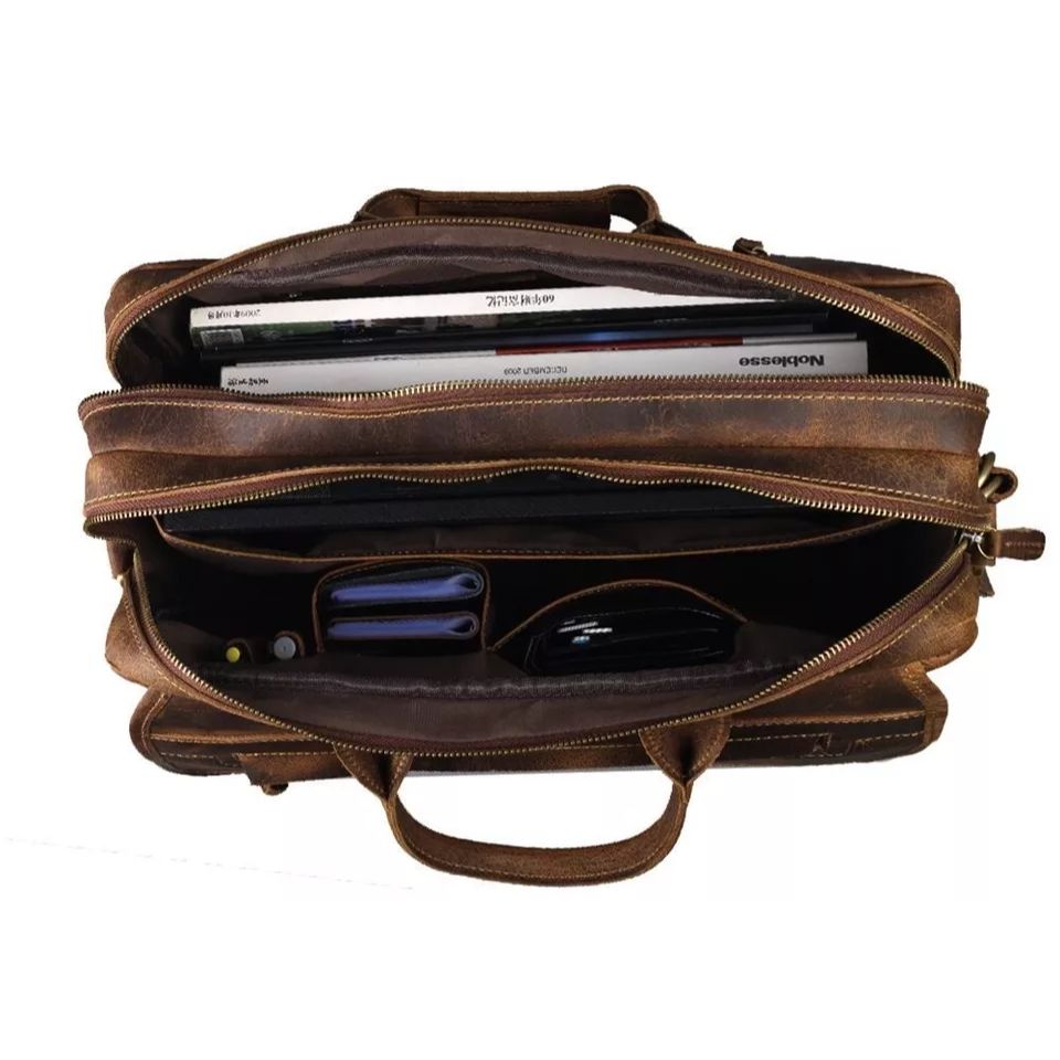 Портфель из кожи буйвола — фото 4