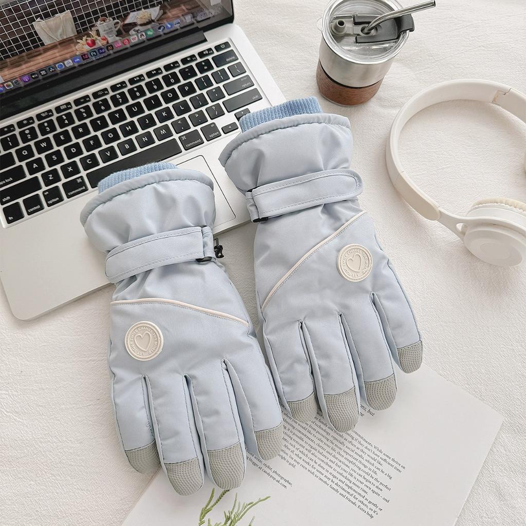 New ski gloves thickened and velvet warm waterproof riding outdoor autumn and winter windproof gloves ski cold proof