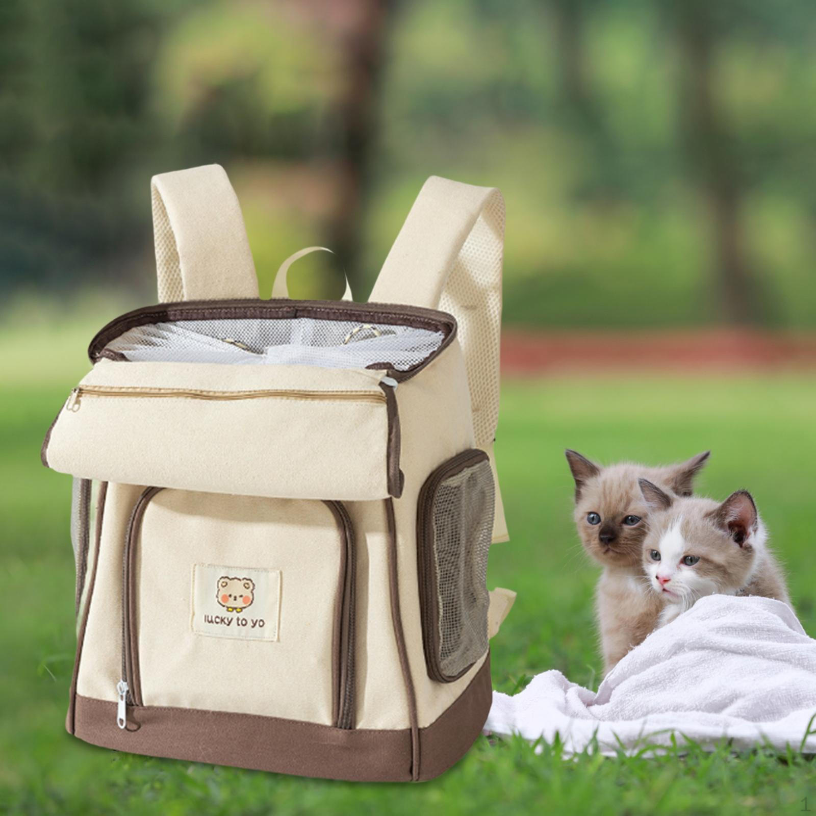

Рюкзак-переноска для кошек, дышащая сумка для домашних животных для маленьких и средних собак, кошек, боковое окно для транспортировки