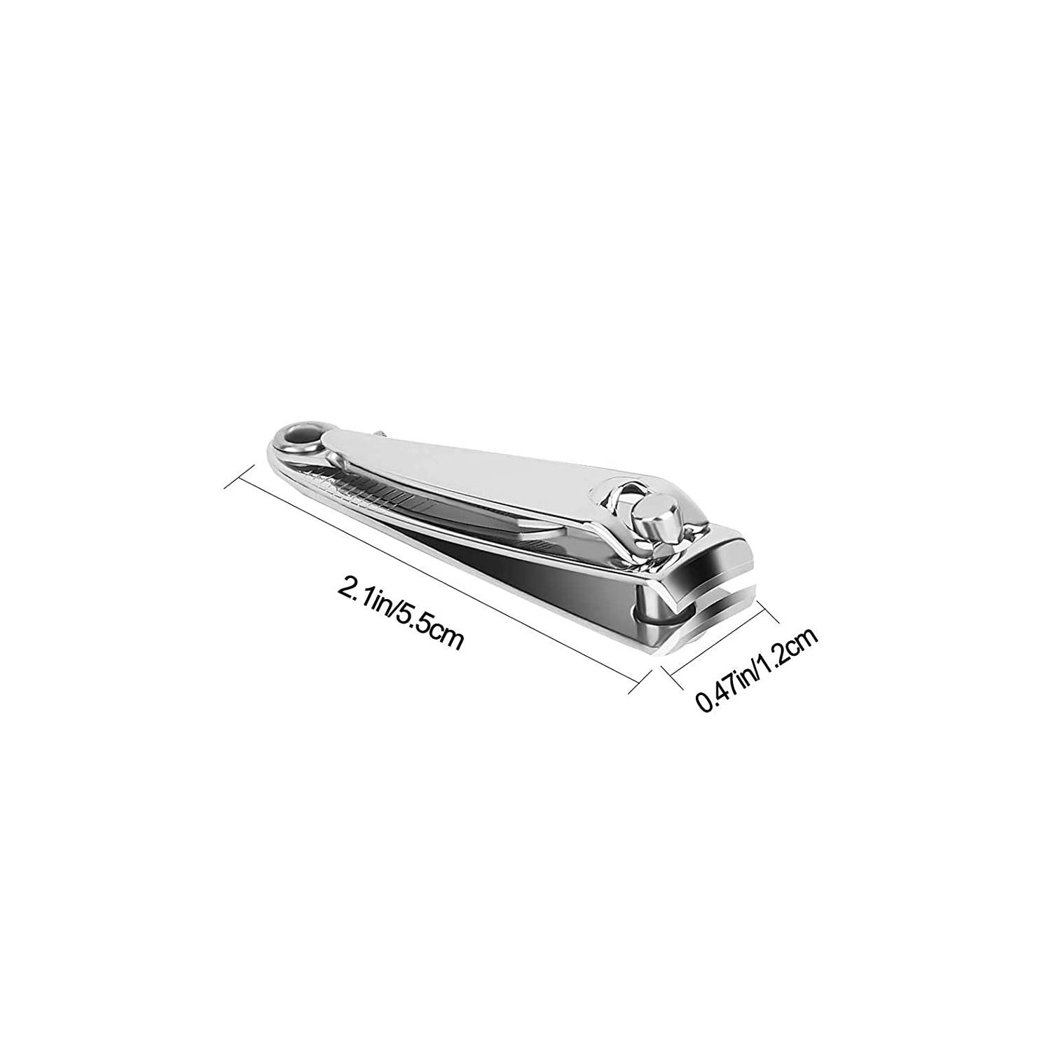 1/2Pcs Fingernail Clipper Cutters Premium Stainless Steel Fingernail And Toenail Clipper Cutters  Nail Clipper With Nail File