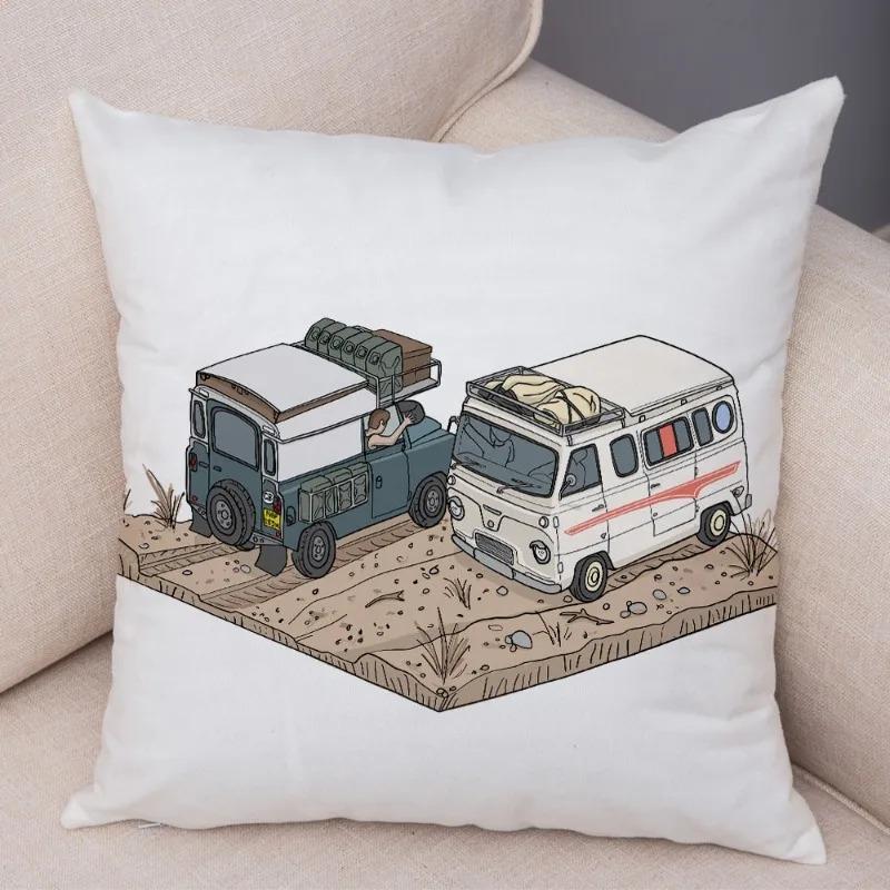 Cartoon Toy Car Decorative Pillowcase Car Ornaments Office Living Room Sofa Home Pillowcase