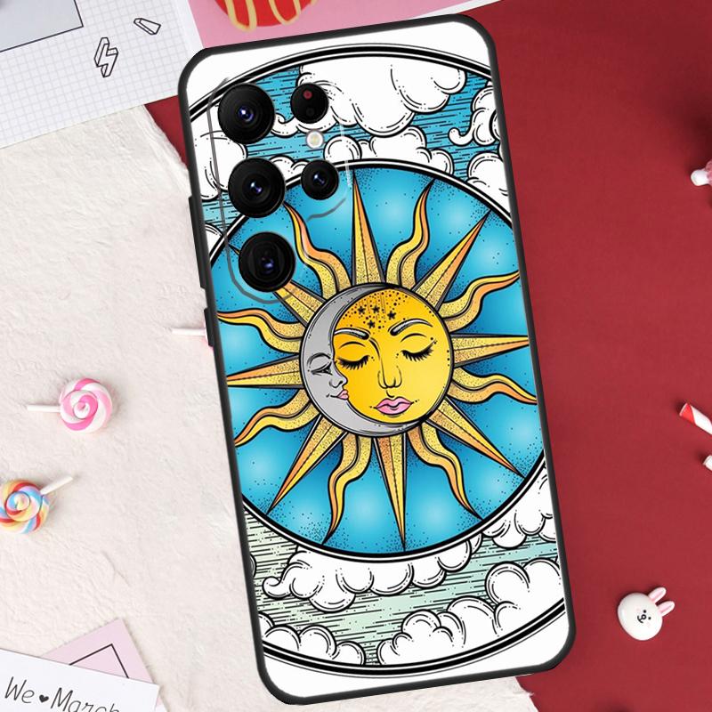SUN AND MOON Mystic Zodiac Case For Samsung Galaxy S21 S22 S23 S24 S25 S26 Ultra S10 S25 Plus S25 FE S20 FE Cover Shell