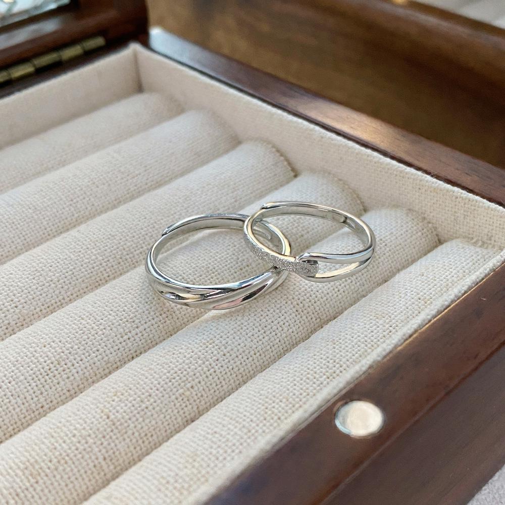 S999 Sterling Silver Rupert's Tear Matching Rings for Couples: Elegant Plain Band for Men and Women - Ideal Valentine's Day Gift