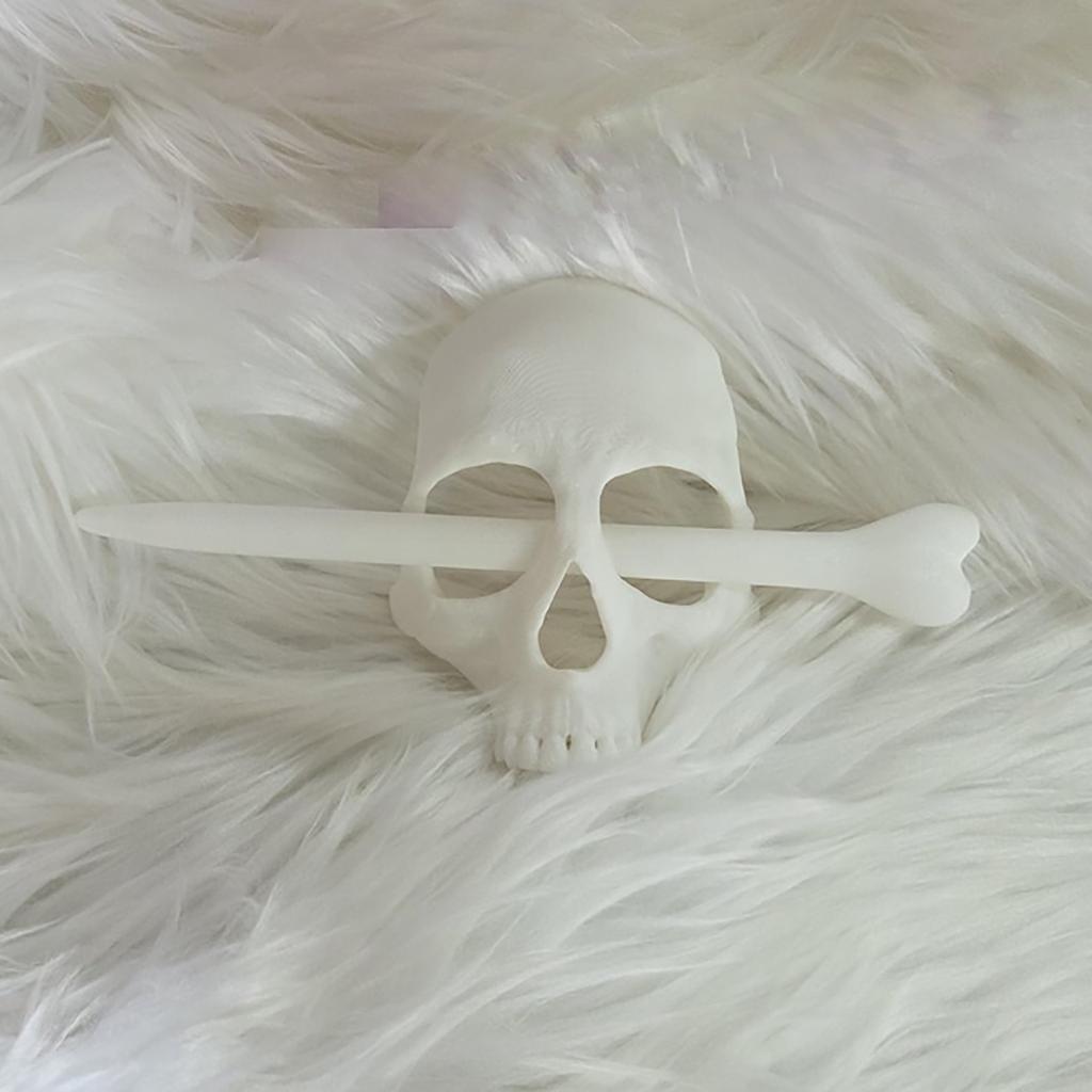 3D Printed Skull-Hairpin Bones Multiple Colors Gift Art Hairpin