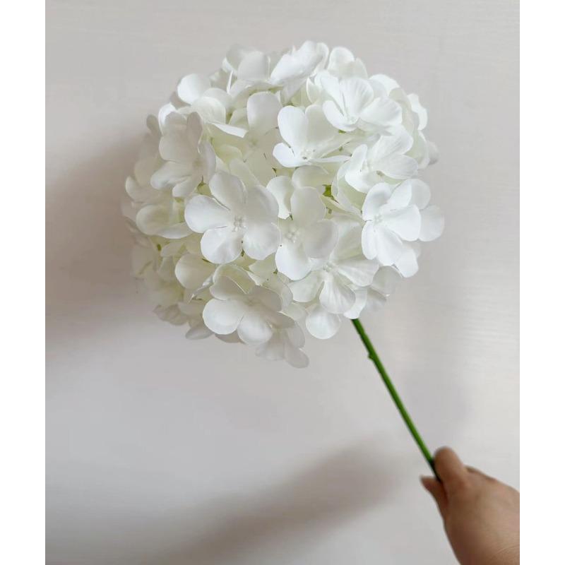 Grande hortensia à tête unique, Simulation de fleur violette, salle de mariage, Guide d'art Floral, Arrangement floral, accessoires doux