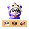 Chinese-Style Lion Dance Panda Face-Changing Toy Dolls, Pressable Funny Face Masks, Sichuan Opera Puppets