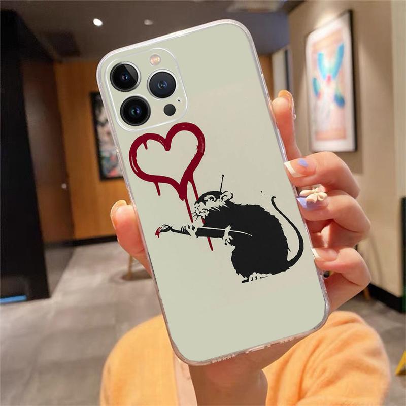 Phone Case For Iphone 17 Pro Max Air 16 15 14 13 Pro Max 15 16 Pro 15Plus Street Art Banksy Graffit