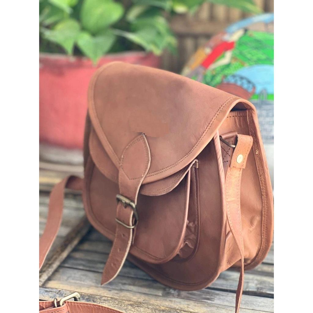 Women's Luxury Leather Crossbody New Messenger Handbags Brown Bag