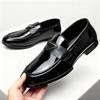 Neue Mode Herren Lackleder Freizeitschuhe Street Cool Freizeit Business Anzugschuhe Slipper Loafer