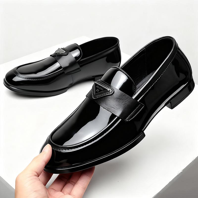Neue Mode Herren Lackleder Freizeitschuhe Street Cool Freizeit Business Anzugschuhe Slipper Loafer
