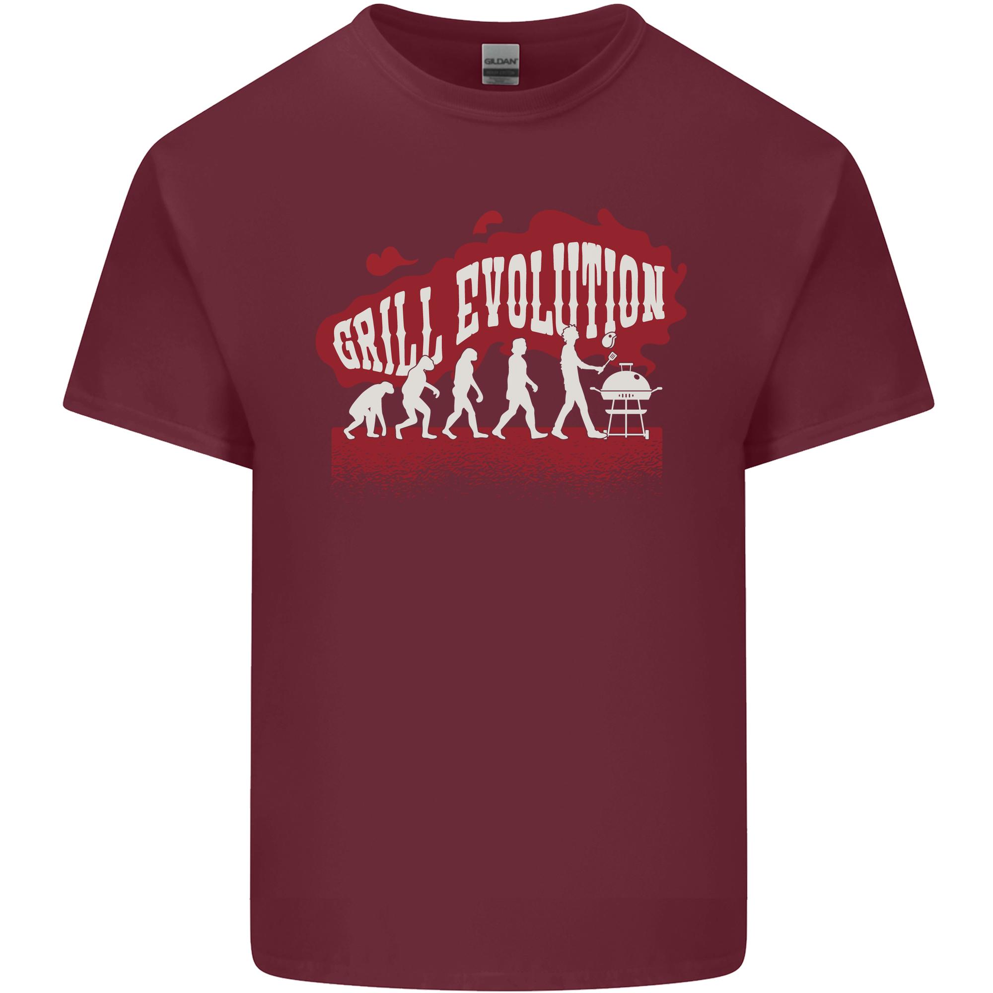 Grill Evolution Funny BBQ Unisexs Light Cotton TShirt S