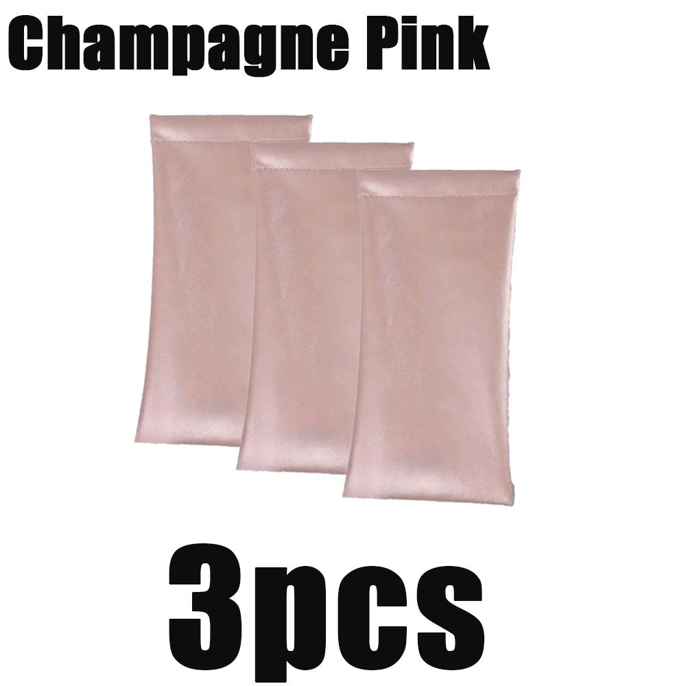 1/3pcs Leather Glasses Storage Bag Soft Pu Waterproof Sunglasses Protector Case Dazzling Colors Pouch Portable Eyeglasses Storag