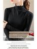 Women's Modal High Neck Long Sleeve Shirt - Elastic Slim Fit, Trendy Thin Style for Spring, Autumn, and Winter.