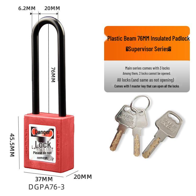 Bedi 38mm Industrial Safety Padlock: Engineering Plastic Insulated Electrical Lockout/Tagout (LOTO)