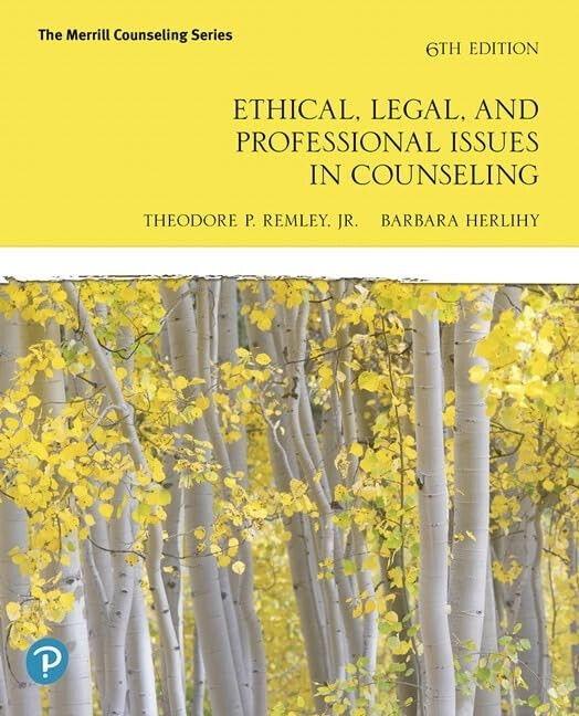 Ethical Legal and Professional Issues in Counseling paperback UKN138
