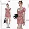 UNIFREE Women's Retro Collegiate Plaid Dress